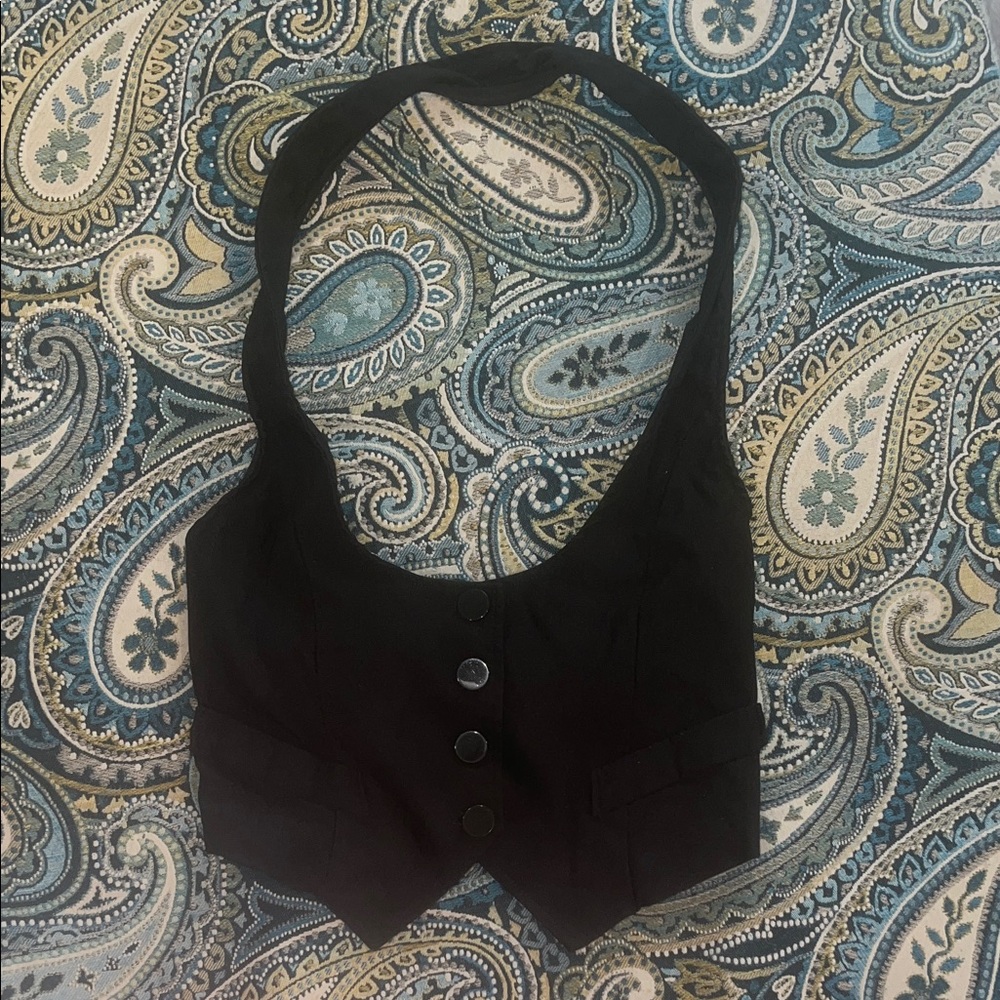 Body Central Black Halter Vest